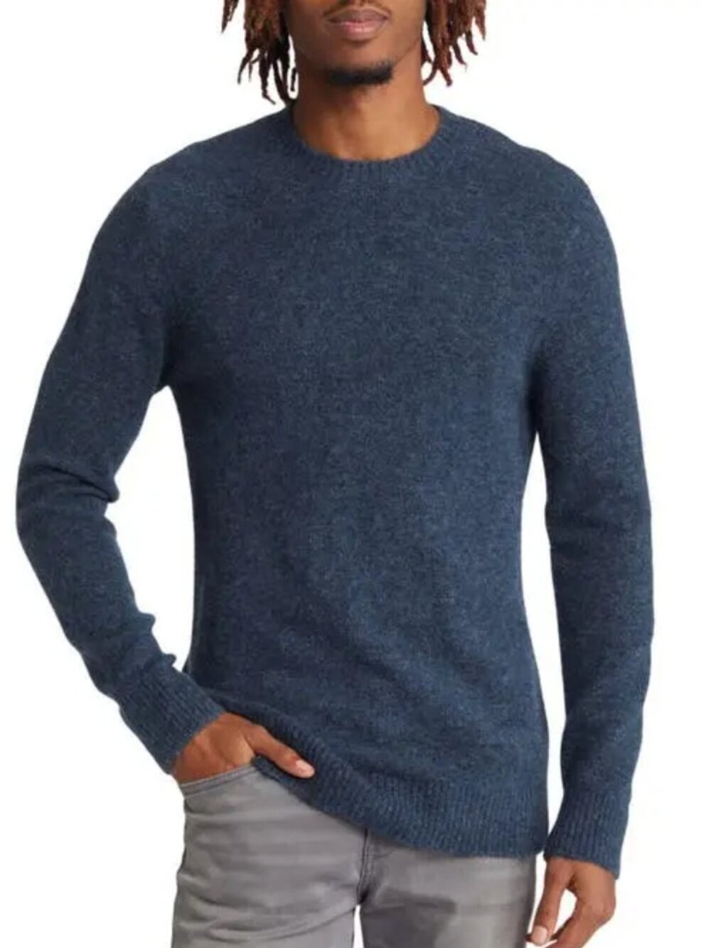Rails Beckson Heather Blue Crewneck Wool Alpaca Sweater